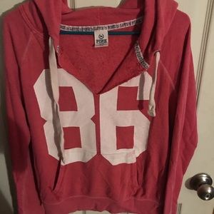Pink Victoria’s Secret pull over v neck